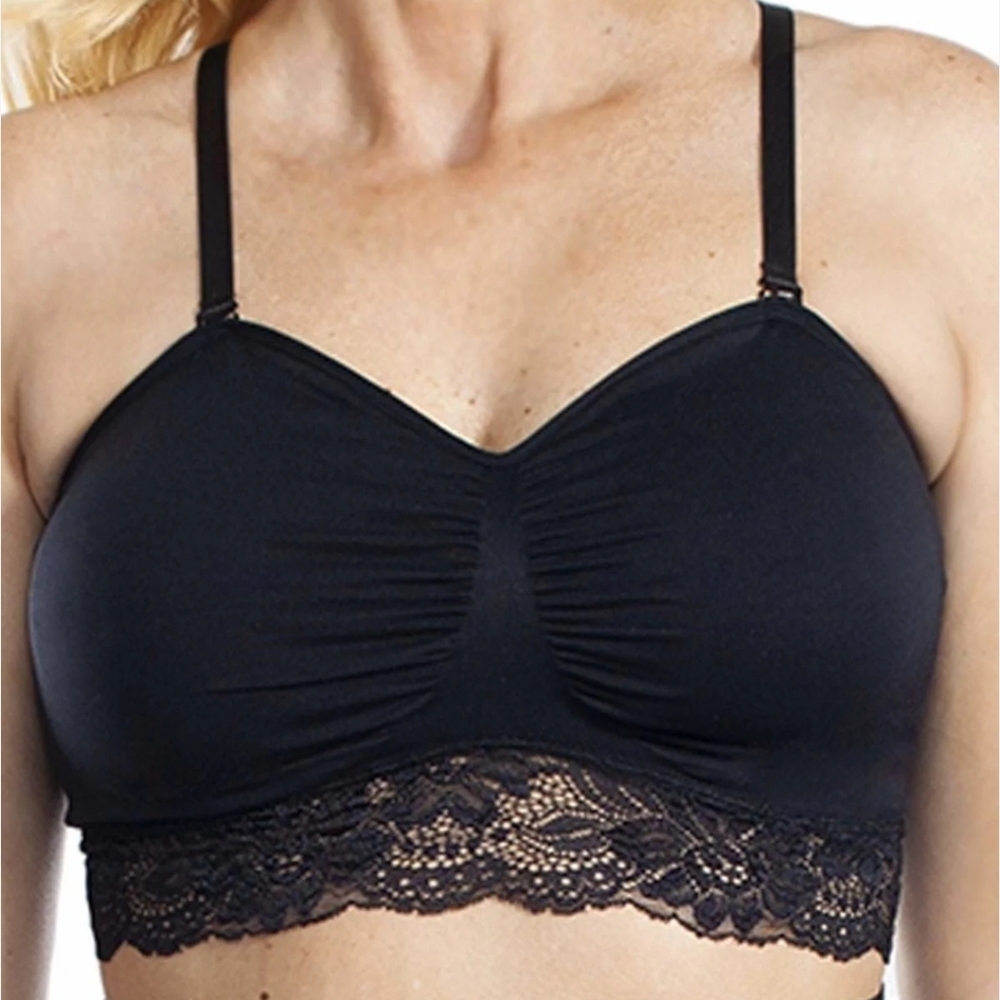 Pink Victoria's Secret Black lightly lined Bralette